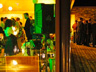 image of a party at one of the Inish beg rental properties with disco and fairly lights